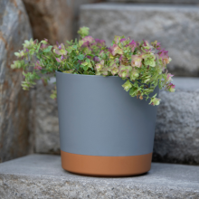 Doniczka z podstawką YUMO DUET 25cm czarna